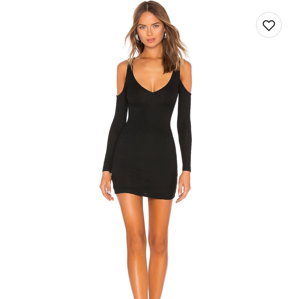 NWT black mini lovers & Friends long sleeve dress. size 8
